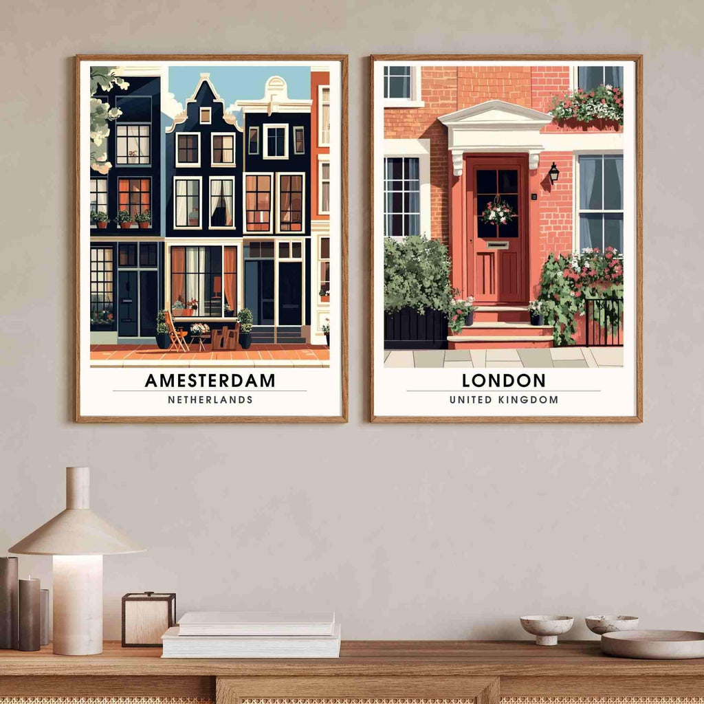 Affiche Amsterdam | Impression de voyage Amsterdam, Pays-Bas
