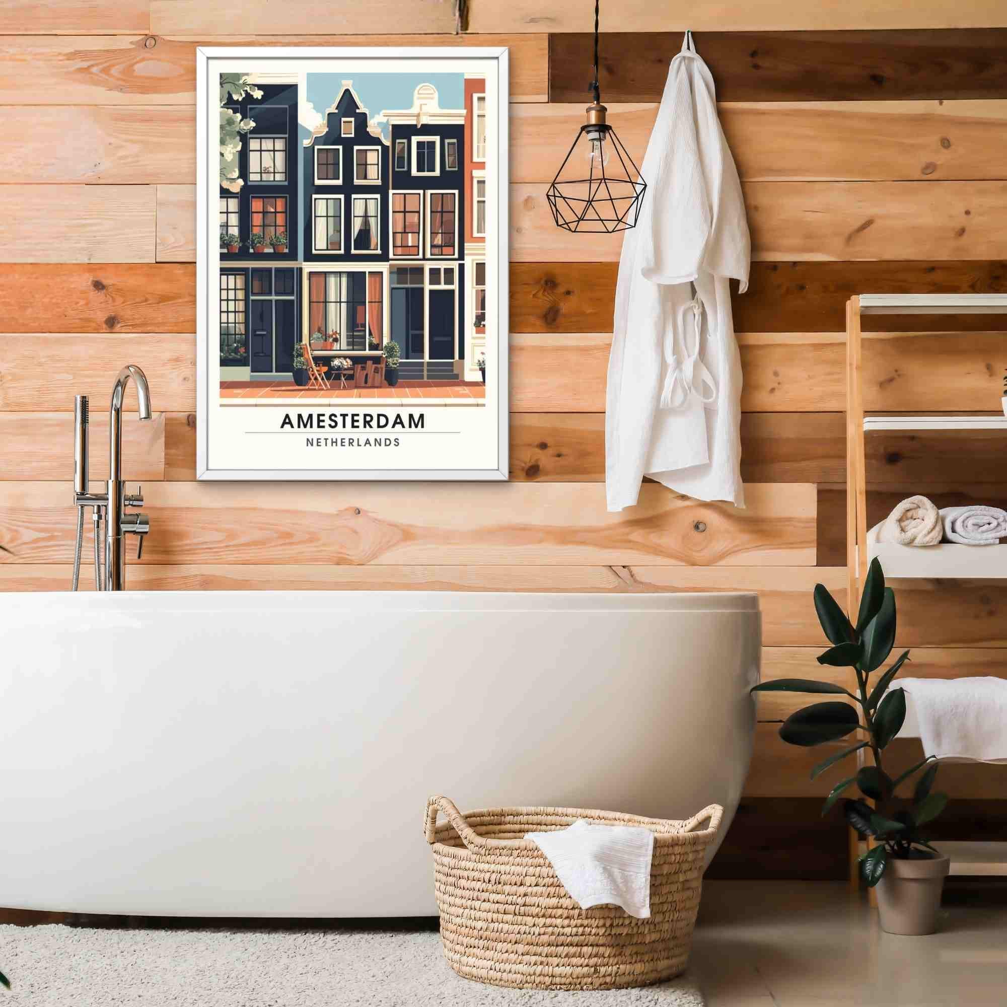 Affiche Amsterdam | Impression de voyage Amsterdam, Pays-Bas